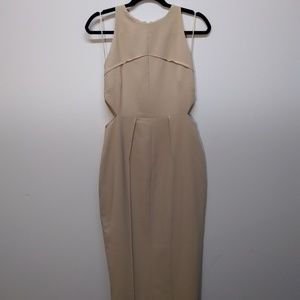 Finders Keepers Halter Sheath Midi Dress w/ Cutout